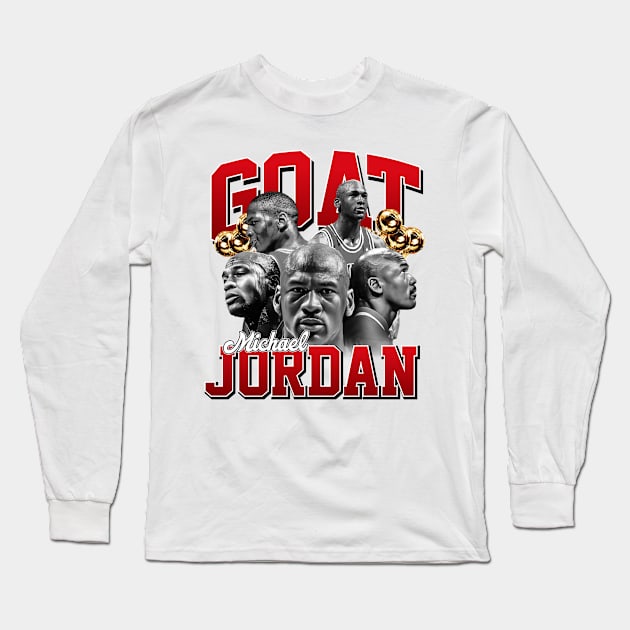 Michael Jordan Legend Long Sleeve T-Shirt by sagitarius